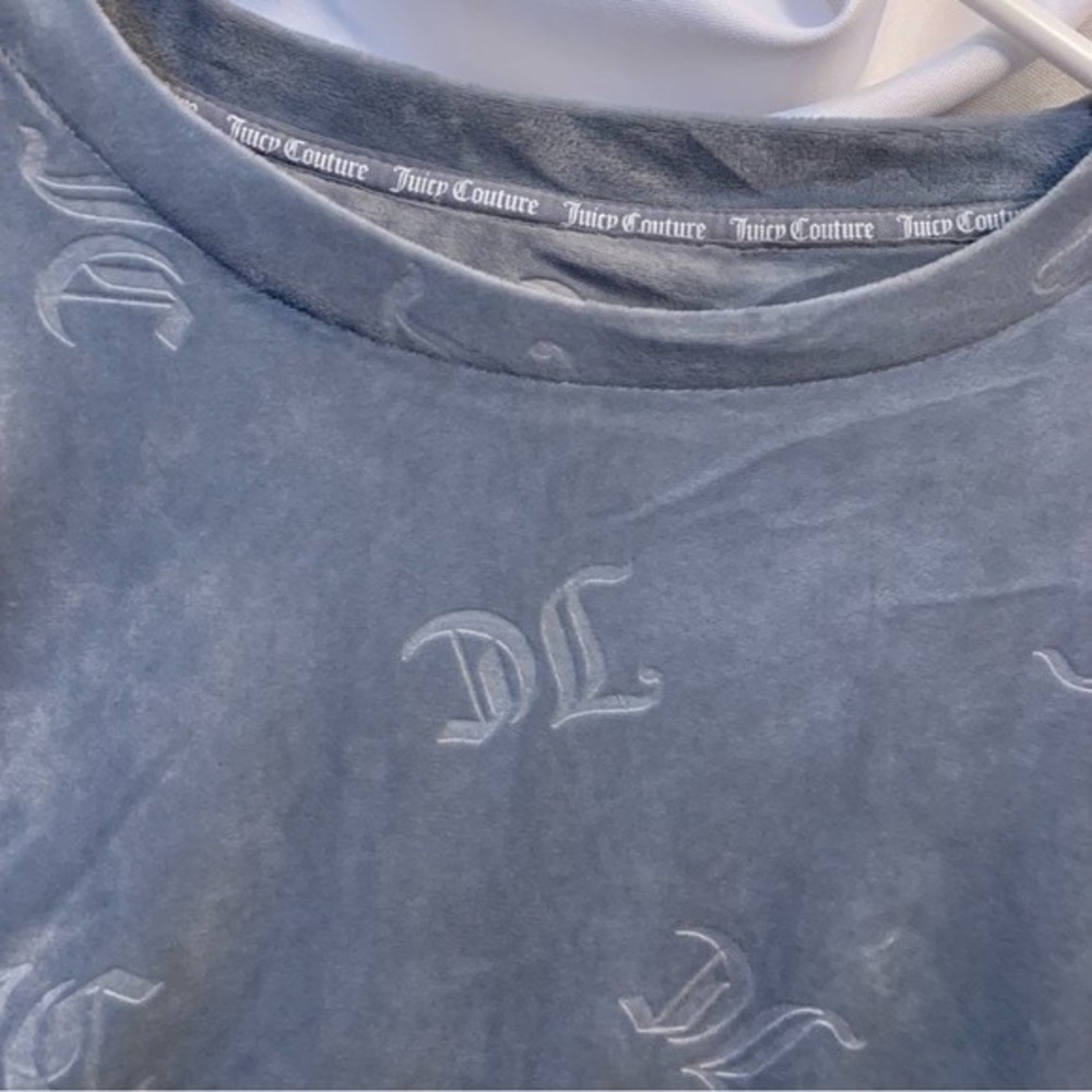Juicy Couture Grey Velour Logo Sleepwear Sweatshirt. Size Small. - Picture 5 of 7